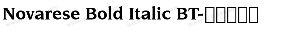 Novarese Bold Italic BT字体转换